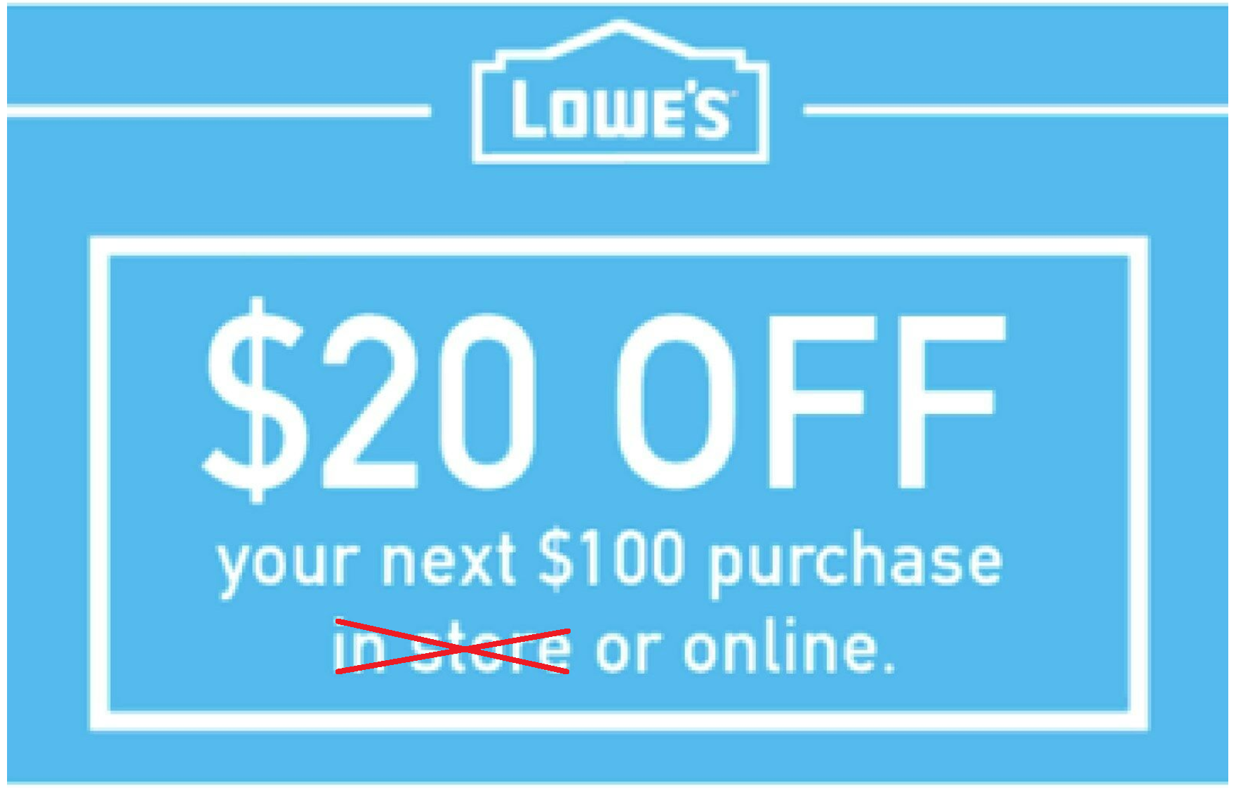 Buy Two (2) Lowes 20 off 100 Coupons By Email EXPIRES12/07/2023