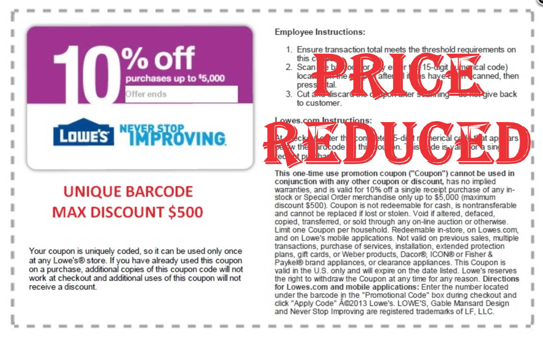 Lowes 10 Off Printable Coupon