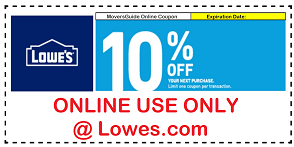 Buy Two (2) Lowes 10% off Coupons - By Email