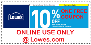Buy Five (5) Get One (1) Free Lowes 10% Off Coupons/Email